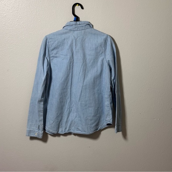 Children’s Place Girls Button Down Denim Shirt Long Size Size 10/12 - Picture 5 of 7